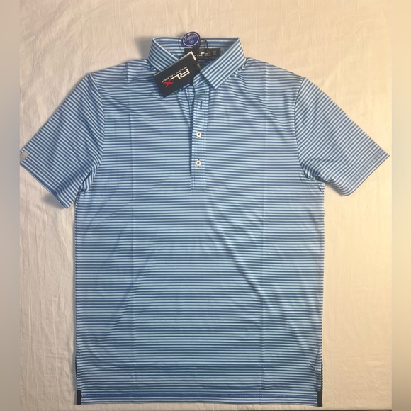 RLX Ralph Lauren Other - RLX Ralph Lauren Golf Classic Fit Airflow Jersey Stripe Polo in blue M NWT $110